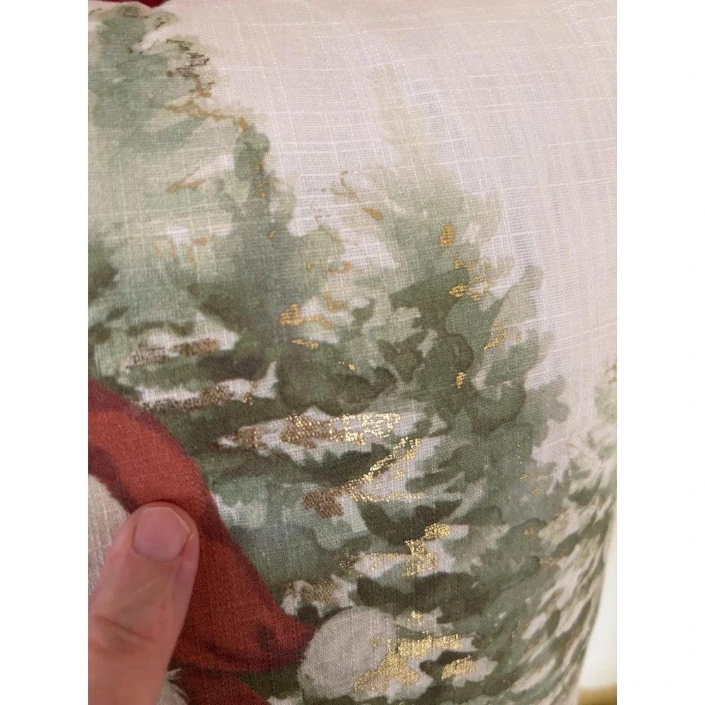 Santa Golden Retriever Christmas Duck Feather Fill Pillow by Santa's Workshop